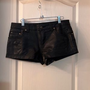 5 pocket faux leather Free People shorts